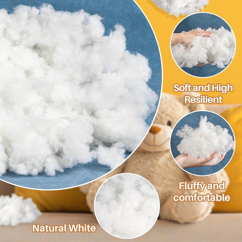 Rainflow 7.05oz Polyester Premium Fiber Fill- Polyester Fiber Fill,Stuffing for Pillow,Small Dolls,Cushion,Craft and Stuffed Animals,pp Cotton Stuffing for DIY Craft,Recyclable - Image 2
